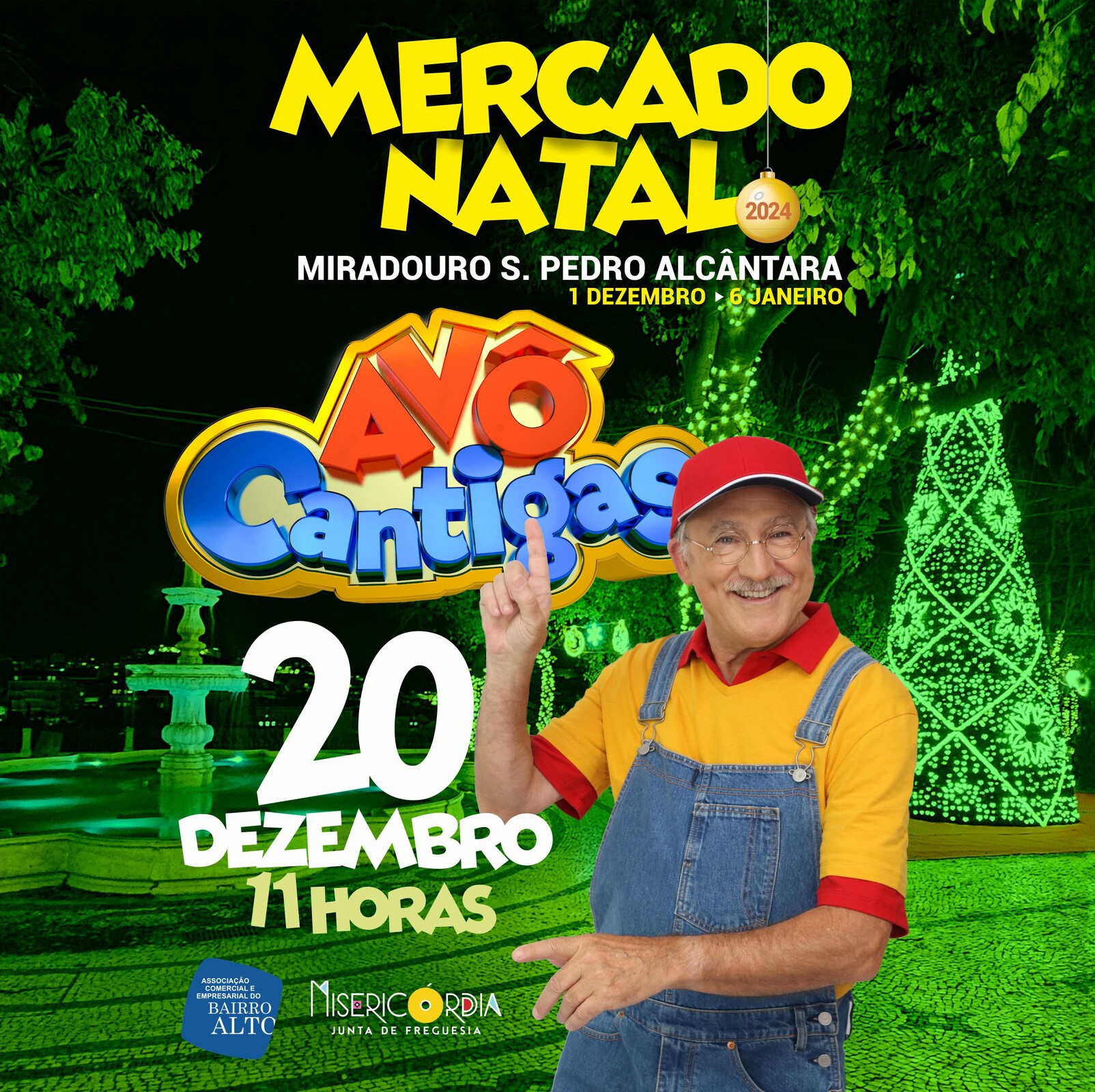 Mercado de Natal com espetáculo dedicado às crianças