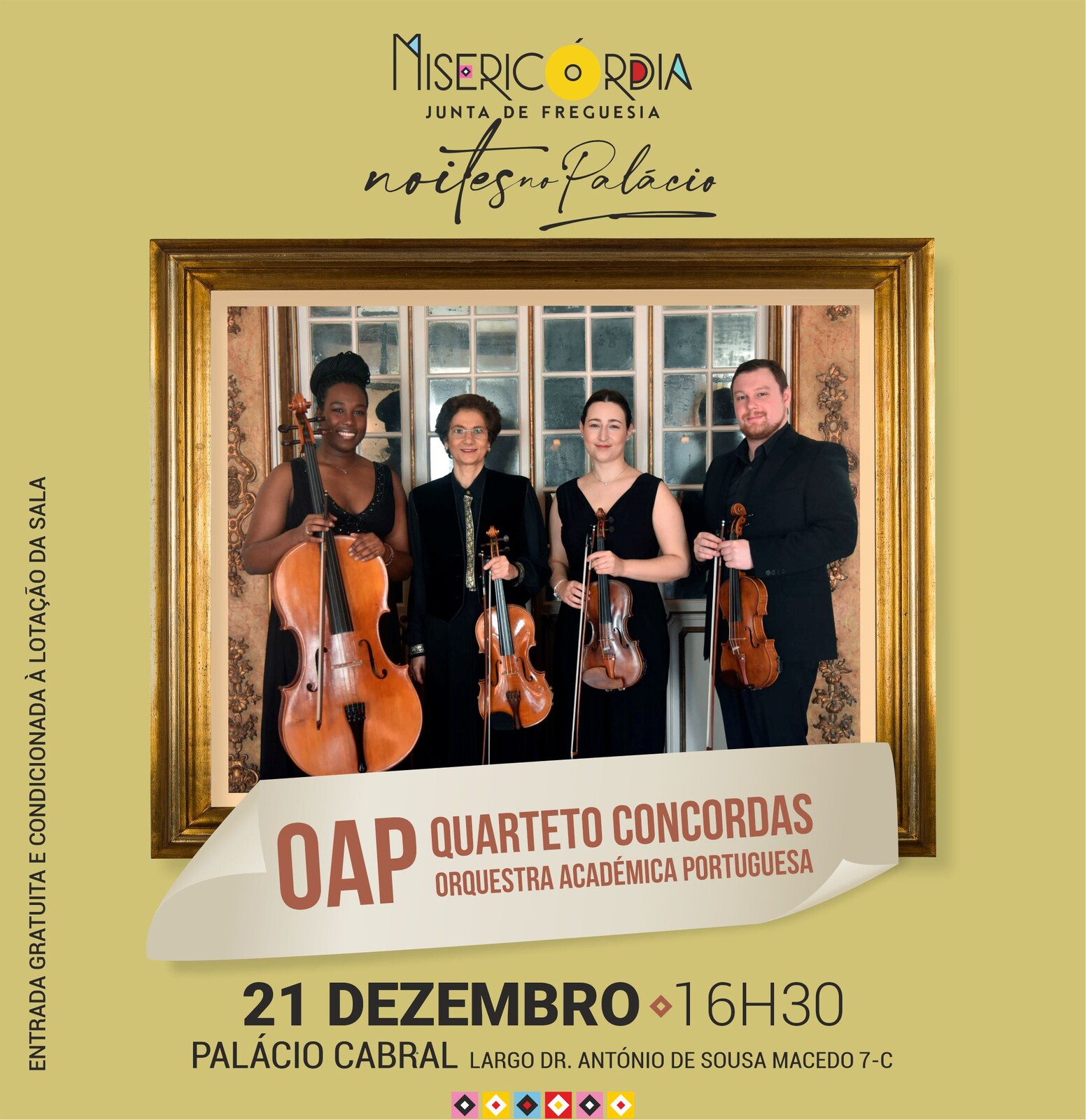 Quarteto Concordas-OAP nas 'Noites no Palácio'
