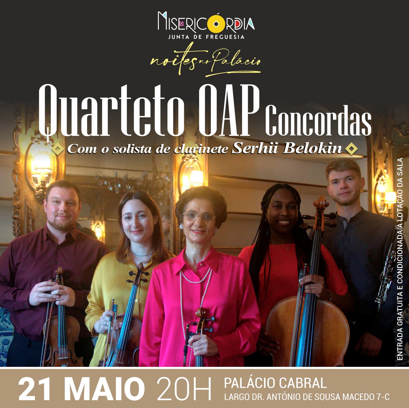Quarteto ‘OAP Concordas’  nas ‘Noites no Palácio’