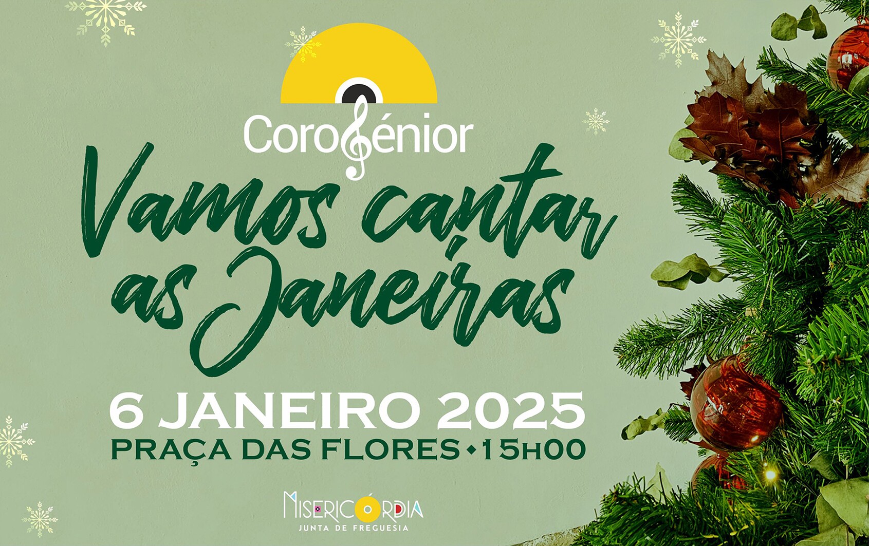 As Janeiras na Praça das Flores pelo Coro Sénior da Misericórdia