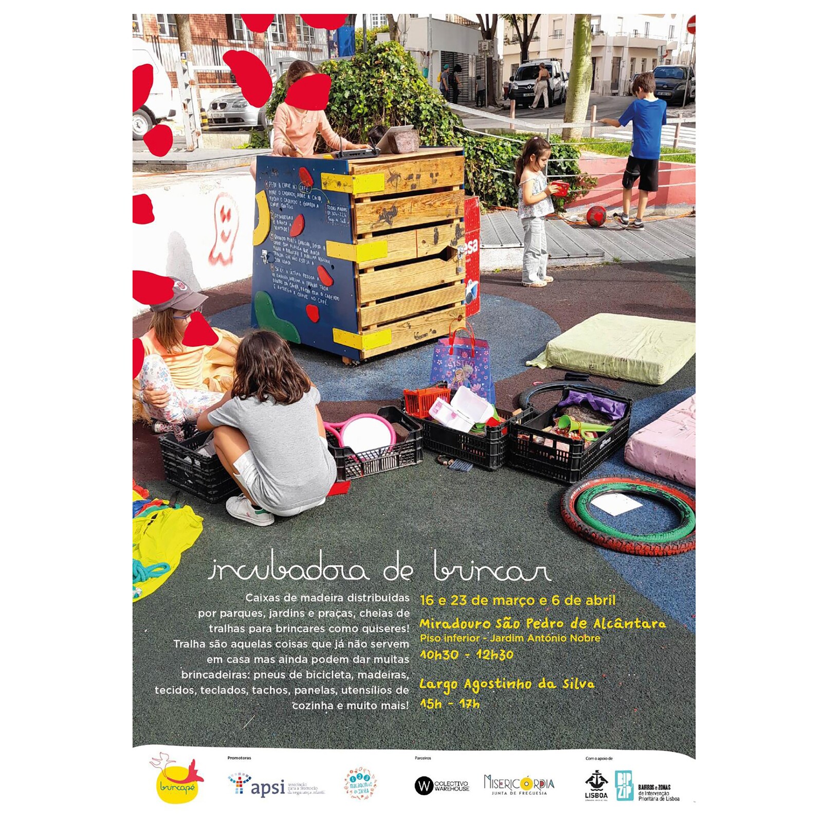 Tempo para as Famílias nas 'Caixas Incubadoras de Brincar'