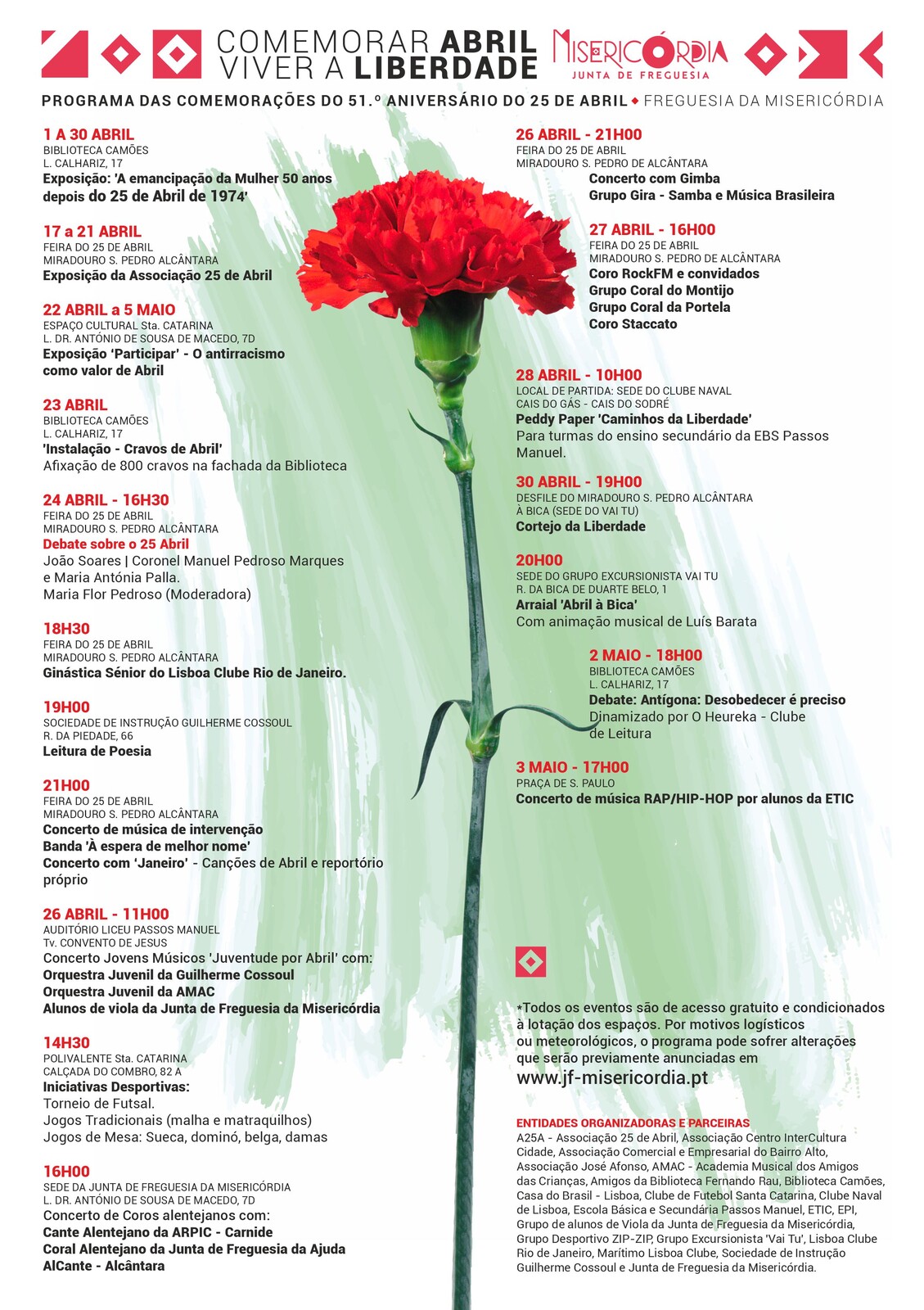 Comemorar Abril, Viver a Liberdade - Programa 2025