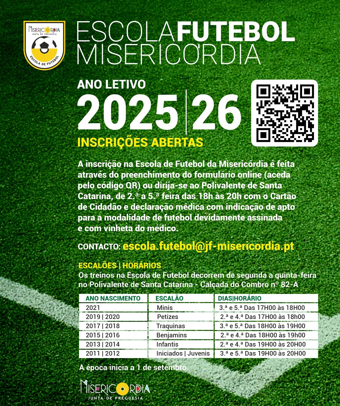 Escola de Futebol da Misericórdia: Nova época está à porta