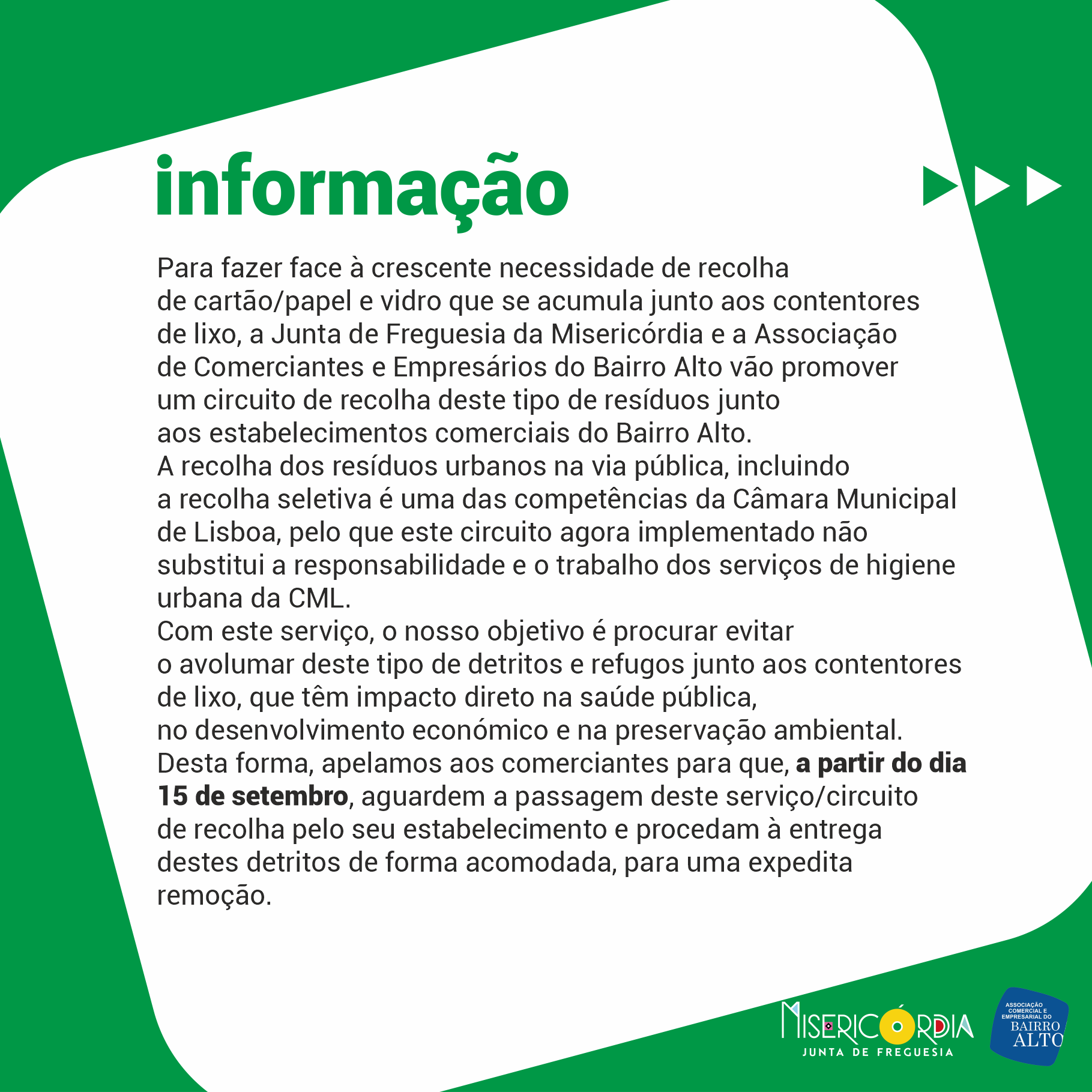 Recolha suplementar de resíduos