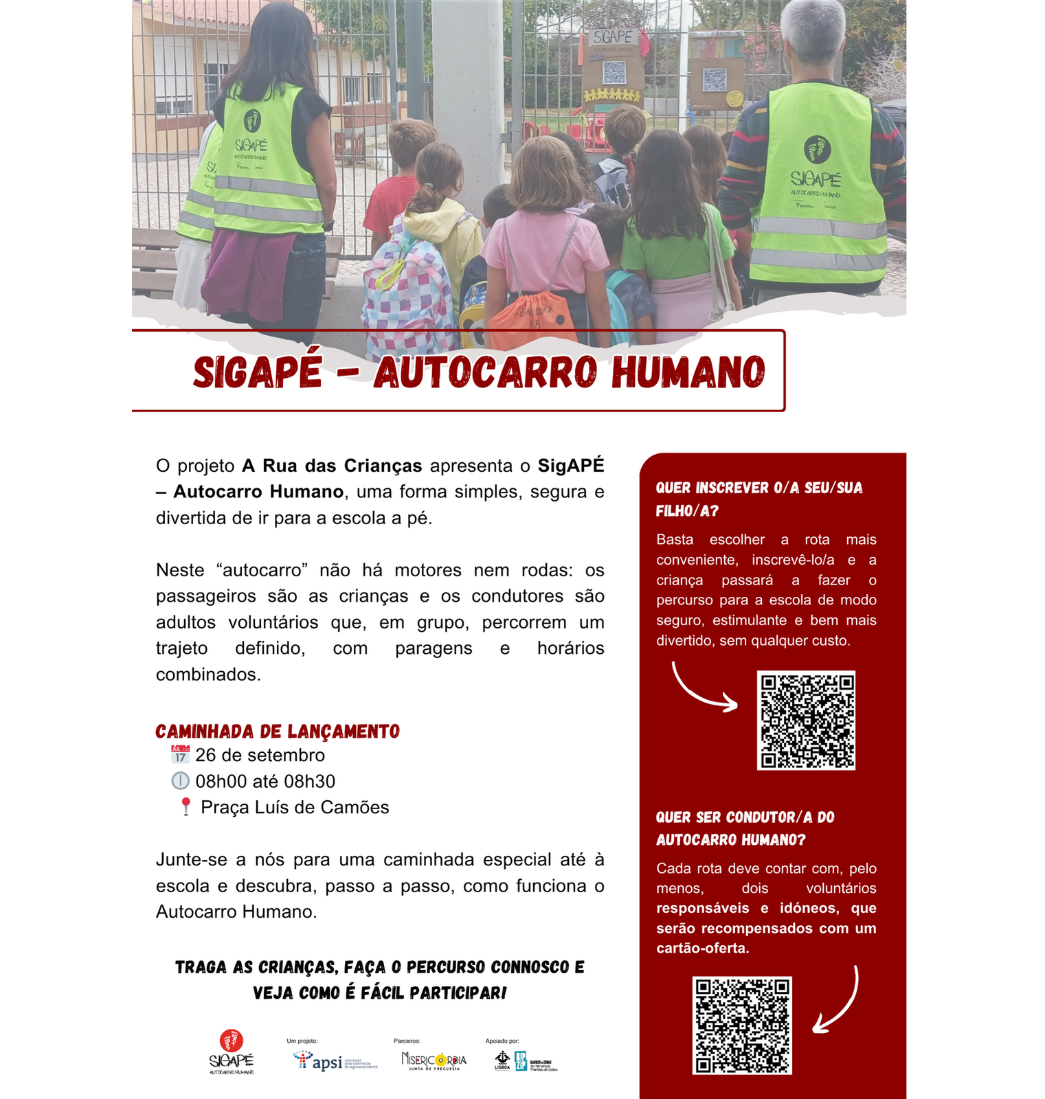 Um 'Autocarro Humano' para uma maior segurança